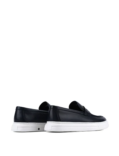 Чоловічі туфлі лофери Miguel Miratez шкіряні сині (M156AB-02-D02) - фото 4 - Miraton