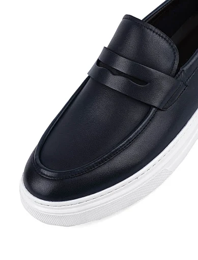 Чоловічі туфлі лофери Miguel Miratez шкіряні сині (M156AB-02-D02) - фото 5 - Miraton