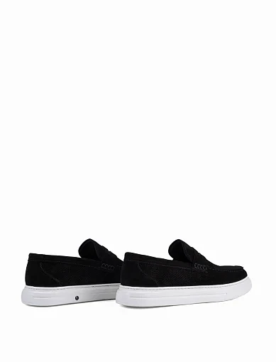 Чоловічі туфлі лофери MIRATON замшеві чорні (M156B-03-JK1 SS25) - фото 4 - Miraton