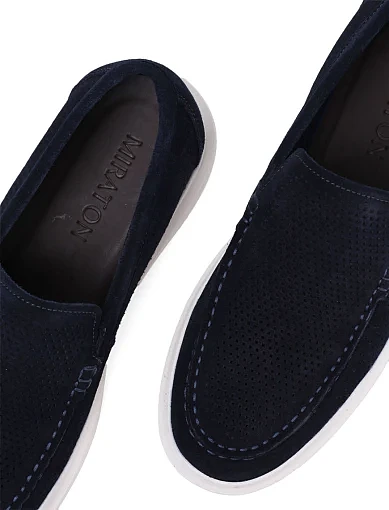 Чоловічі туфлі MIRATON замшеві сині (M171BB-20-X35) - фото 5 - Miraton