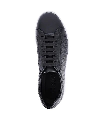 Чоловічі кеди MIRATON шкіряні чорні (M55AB-21-D01) - фото 5 - Miraton