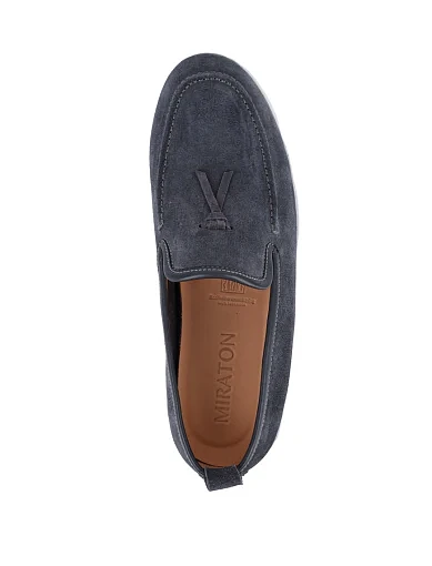 Чоловічі туфлі лофери MIRATON замшеві сірі (MU150AB-25-NR2 SS25) - фото 2 - Miraton