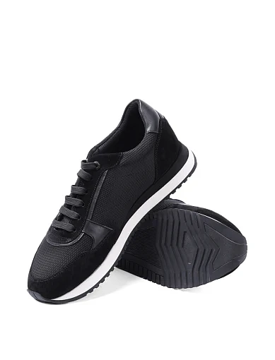 Чоловічі кросівки MIRATON замшеві чорні (MU192A-21-JK1/BM10/D01) - фото 2 - Miraton