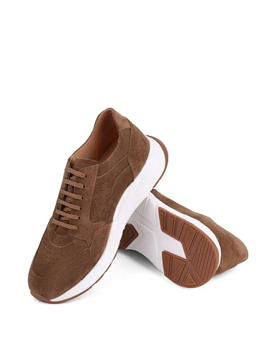 Чоловічі кросівки MIRATON замшеві бежеві (D2436-916B-363) - фото 2 - Miraton