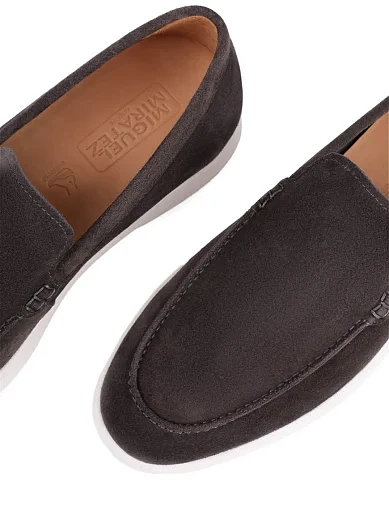 Чоловічі туфлі лофери Miguel Miratez замшеві сірі (D508-95B-680) - фото 6 - Miraton