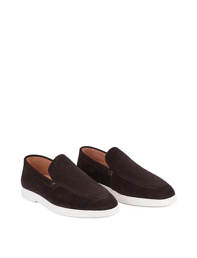 Чоловічі туфлі лофери Miguel Miratez замшеві коричневі (D508-98L-662) - фото 3 - Miraton