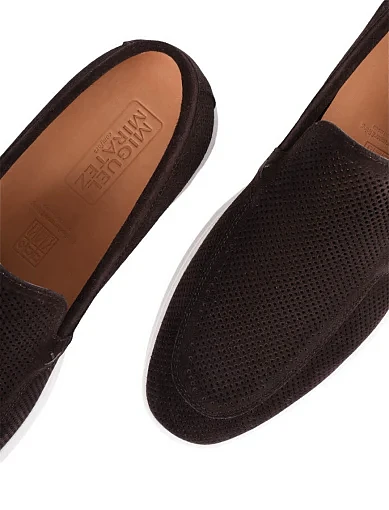 Чоловічі туфлі лофери Miguel Miratez замшеві коричневі (D508-98L-662) - фото 5 - Miraton