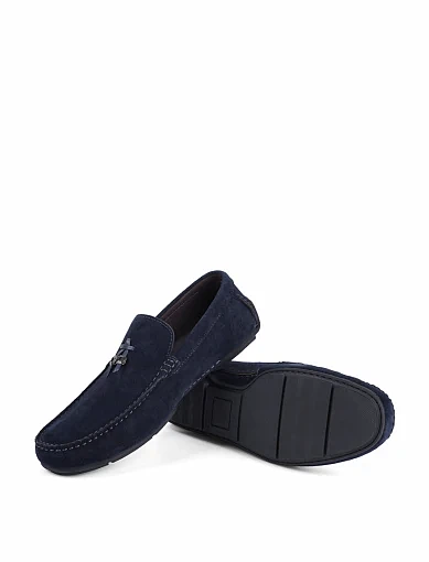 Чоловічі мокасини Miguel Miratez замшеві сині (D576-92-362) - фото 2 - Miraton
