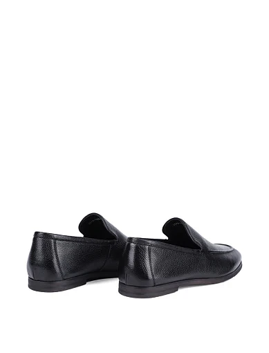 Мужские туфли лоферы Miguel Miratez кожаные черные - фото 4 - Miraton