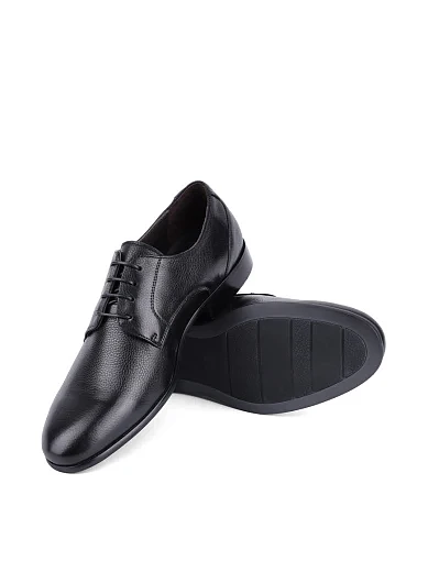 Чоловічі туфлі дербі Miguel Miratez шкіряні чорні (D581-106B-542) - фото 2 - Miraton