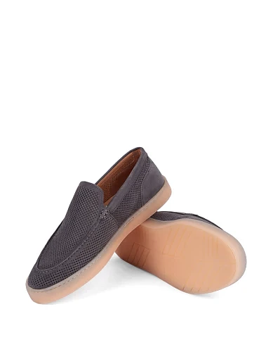 Чоловічі туфлі лофери Miguel Miratez із нубука сірі (D588-109L-269) - фото 3 - Miraton