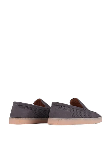 Чоловічі туфлі лофери Miguel Miratez із нубука сірі (D588-109L-269) - фото 5 - Miraton