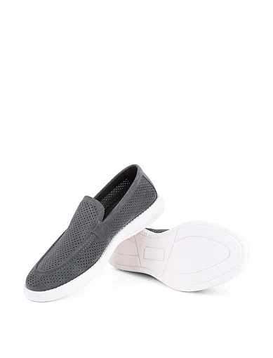 Чоловічі туфлі лофери Miguel Miratez замшеві сірі (D2428-98BL-342) - фото 2 - Miraton