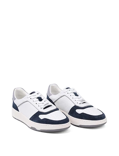 Чоловічі кеди MIRATON шкіряні білі (265A-39-H58) - фото 3 - Miraton