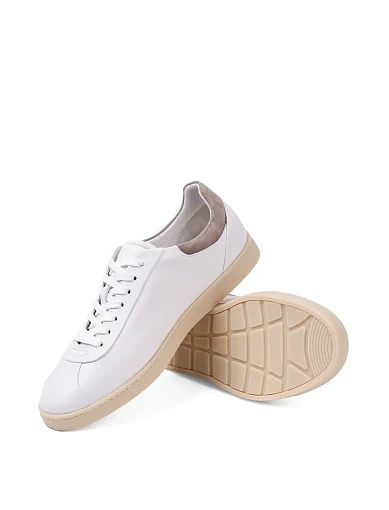 Чоловічі кеди MIRATON шкіряні білі (358A-8-A263) - фото 2 - Miraton