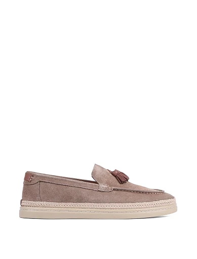 Чоловічі туфлі лофери Miguel Miratez бежеві замшеві (D2369-91-759) - фото 2 - Miraton