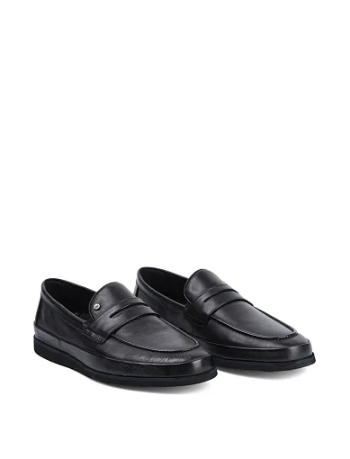 Чоловічі туфлі лофери Miguel Miratez Miratez шкіряні чорні (D643-18BK-751) - фото 3 - Miraton