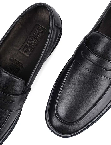 Чоловічі туфлі лофери Miguel Miratez Miratez шкіряні чорні (D643-18BK-751) - фото 5 - Miraton