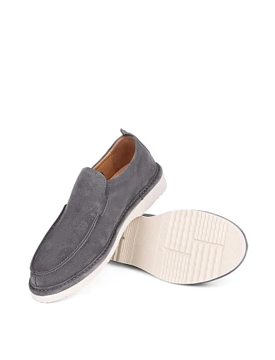 Чоловічі туфлі лофери Miguel Miratez замшеві сірі (A269F-901H-717) - фото 2 - Miraton