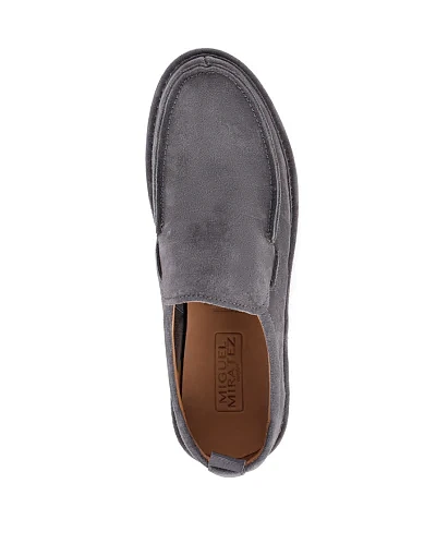 Чоловічі туфлі лофери Miguel Miratez замшеві сірі (A269F-901H-717) - фото 5 - Miraton