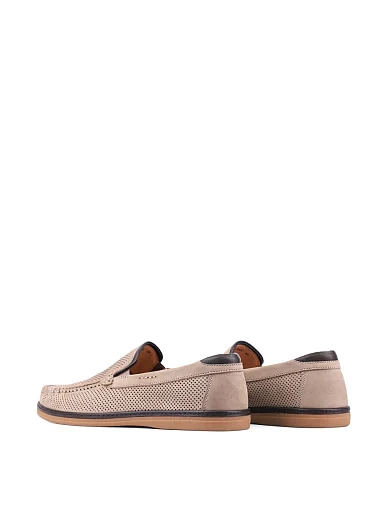 Чоловічі туфлі лофери Miguel Miratez із нубука бежеві (786B-7-MX80X SS25) - фото 4 - Miraton