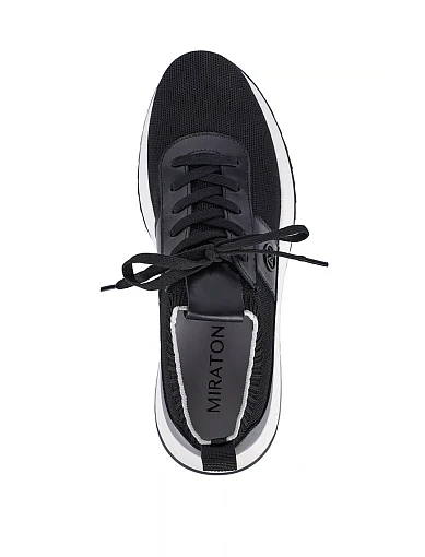 Чоловічі кросівки MIRATON тканинні чорні (FZ688-1A) - фото 5 - Miraton