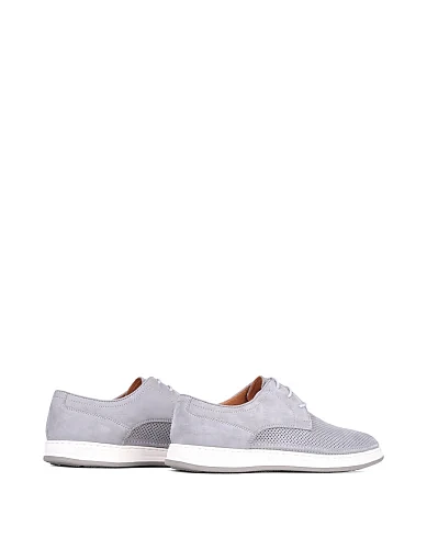 Мужские туфли Miguel Miratez из нубука серые - фото 4 - Miraton