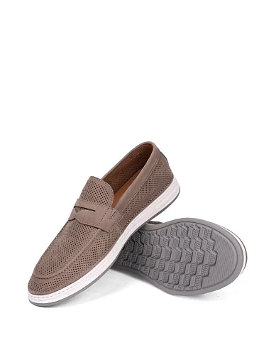 Чоловічі туфлі Miguel Miratez з нубуку бежеві (2183B-32-M80) - фото 2 - Miraton