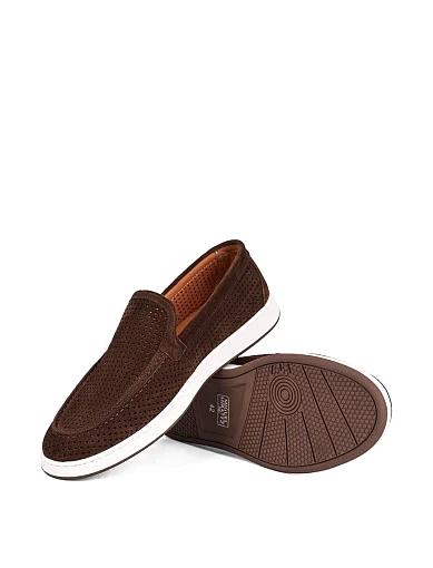 Чоловічі туфлі Miguel Miratez замшеві коричневі (2483B-7-F147) - фото 2 - Miraton