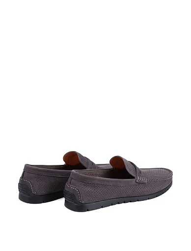 Чоловічі мокасини Miguel Miratez з нубуку сірі (590B-104-M111) - фото 4 - Miraton