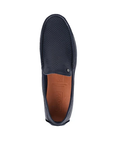 Чоловічі мокасини Miguel Miratez шкіряні сині (590B-1-TA49) - фото 2 - Miraton