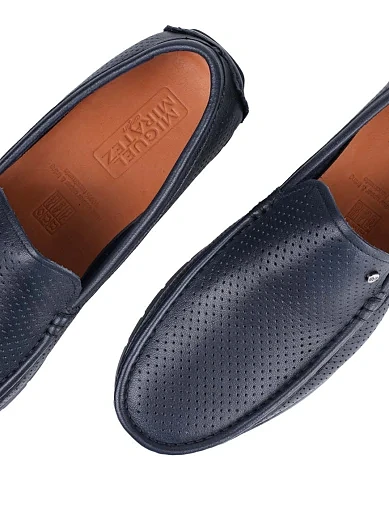 Чоловічі мокасини Miguel Miratez шкіряні сині (590B-1-TA49) - фото 5 - Miraton