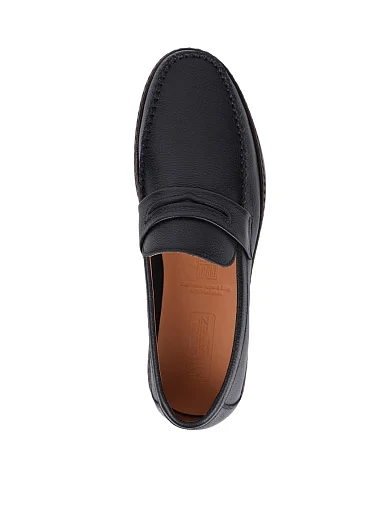 Чоловічі туфлі лофери Miguel Miratez шкіряні чорні (651A-130-TA29) - фото 2 - Miraton