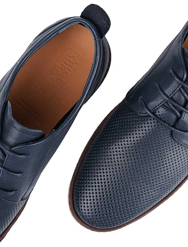 Чоловічі туфлі Miguel Miratez шкіряні сині (651B-150-C18) - фото 5 - Miraton