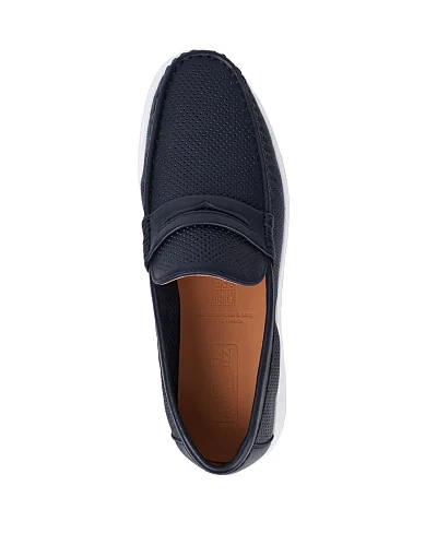Чоловічі туфлі Miguel Miratez шкіряні сині (651B-161-B82) - фото 5 - Miraton
