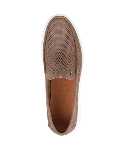 Чоловічі туфлі лофери Miguel Miratez з нубуку зелені (651B-27-M80) - фото 2 - Miraton