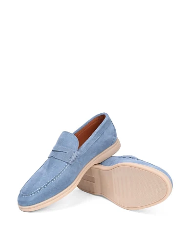 Чоловічі туфлі лофери Miguel Miratez замшеві блакитні (RS2155A-8-TS335P) - фото 2 - Miraton