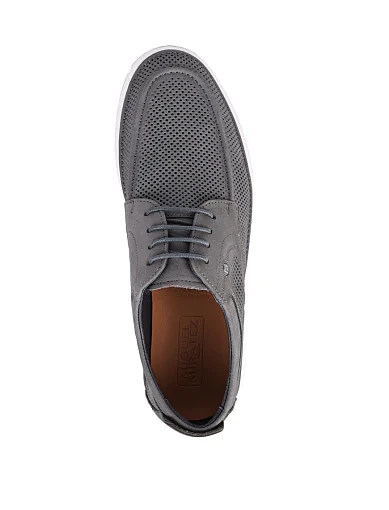 Чоловічі туфлі Miguel Miratez з нубуку сірі (2183B-25-M32) - фото 5 - Miraton