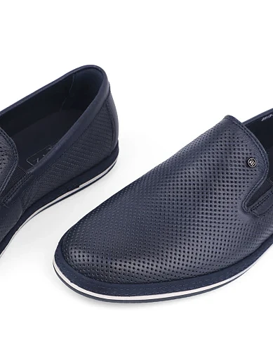 Чоловічі туфлі Miguel Miratez сині шкіряні (651B-6-A18 SS25) - фото 5 - Miraton