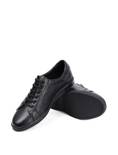 Чоловічі кеди Miguel Miratez шкіряні чорні (583-143-961 SS25) - фото 2 - Miraton