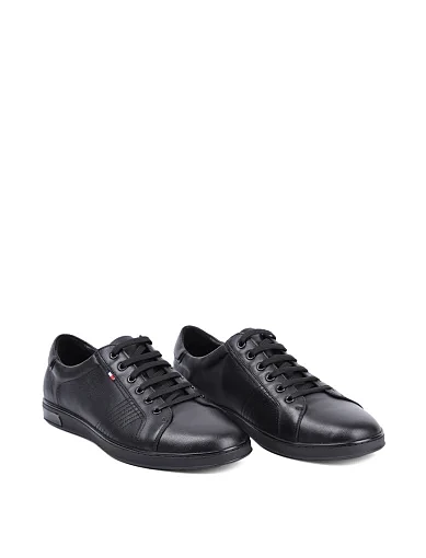 Чоловічі кеди Miguel Miratez шкіряні чорні (583-143-961 SS25) - фото 3 - Miraton