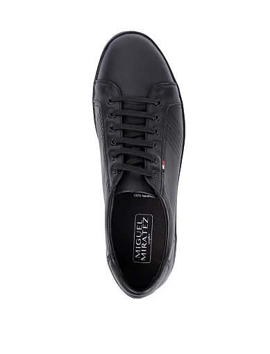 Чоловічі кеди Miguel Miratez шкіряні чорні (583-143-961 SS25) - фото 5 - Miraton
