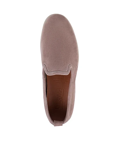 Мужские слипоны Miguel Miratez замшевые бежевые - фото 2 - Miraton