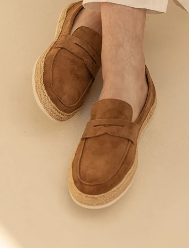 Чоловічі туфлі лофери Miguel Miratez замшеві бежеві (AL4D44-3-E14) - фото 7 - Miraton