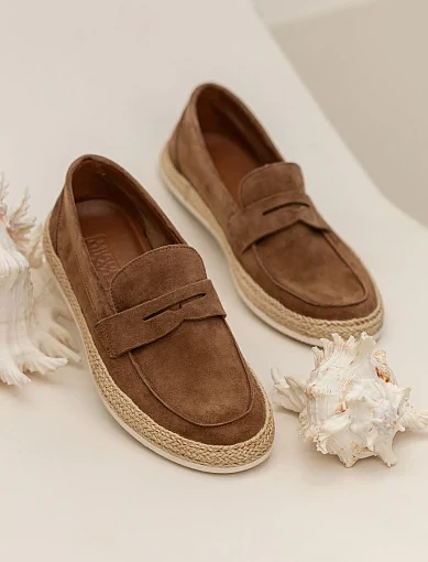 Чоловічі туфлі лофери Miguel Miratez замшеві бежеві (AL4D44-3-E14) - фото 8 - Miraton