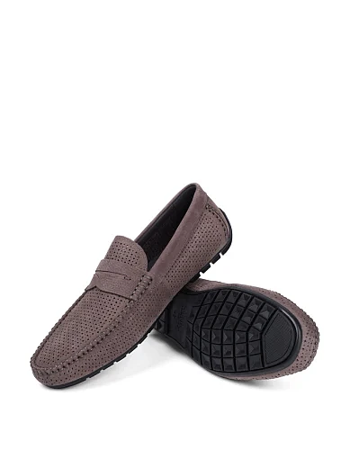 Чоловічі мокасини Miguel Miratez з нубуку сірі (1837-204) - фото 2 - Miraton