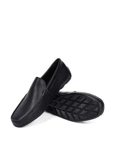 Мужские мокасины Miguel Miratez кожаные черные - фото 2 - Miraton