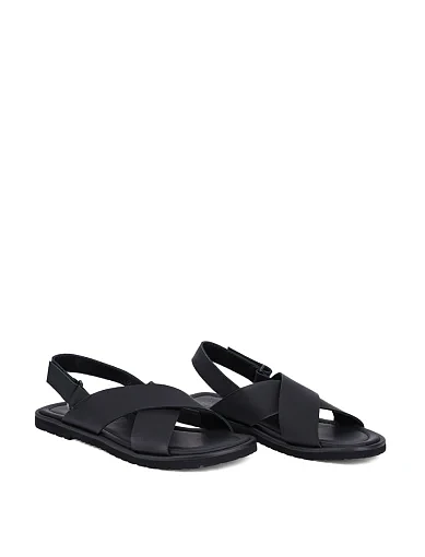 Чоловічі сандалі Miguel Miratez шкіряні чорні (2244-5) - фото 3 - Miraton