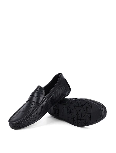 Чоловічі мокасини Miguel Miratez шкіряні чорні (2302-101 SS25) - фото 2 - Miraton