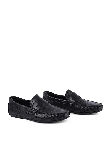 Чоловічі мокасини Miguel Miratez шкіряні чорні (2302-101 SS25) - фото 3 - Miraton